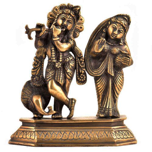 Aakrati Radha Krishna Idol brass Murti With Flute