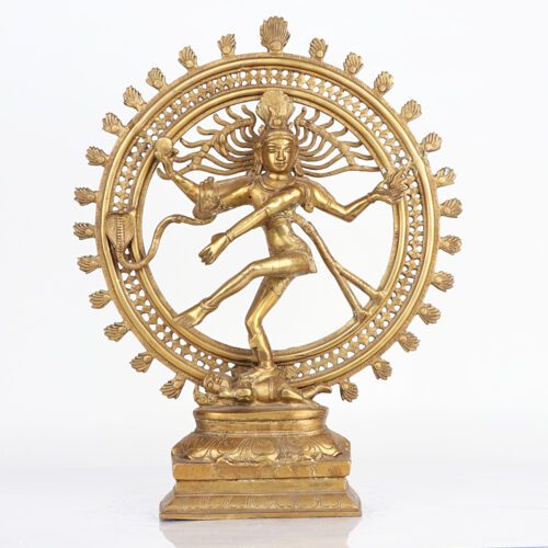 Golden Brass Natraja Statue