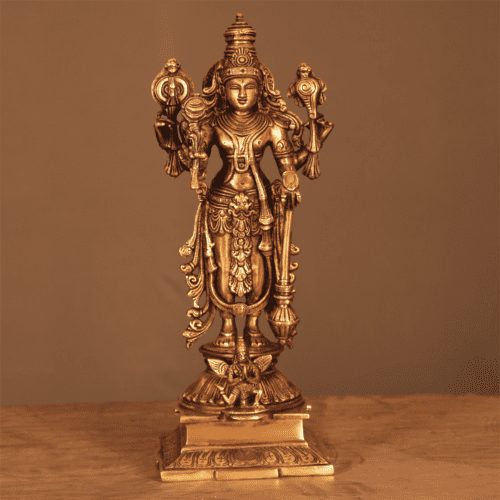 Chola Style Brass Lakshmi Statue