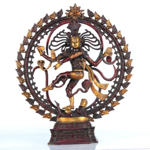 Vintage Finish Nataraj Brass Statue