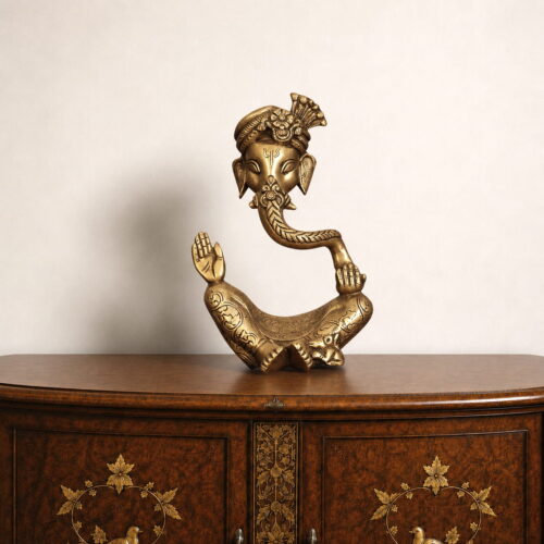 Unique Ganesha Brass Decor - 11 inches