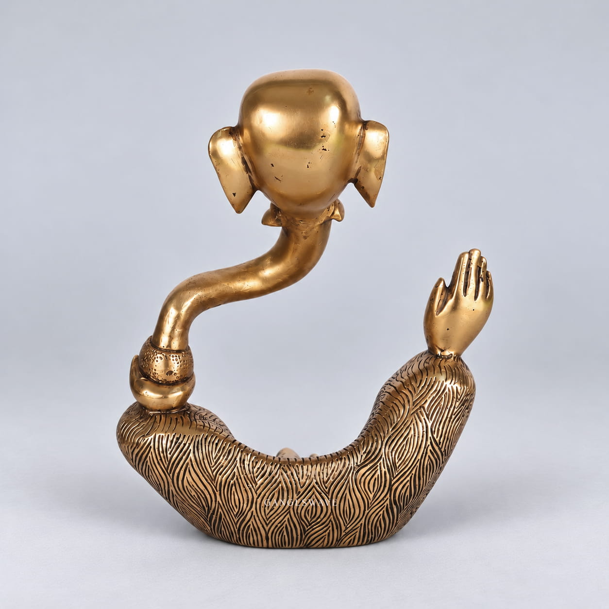 Small Ganesha Brass Table Decor - 8 inches - Image 4