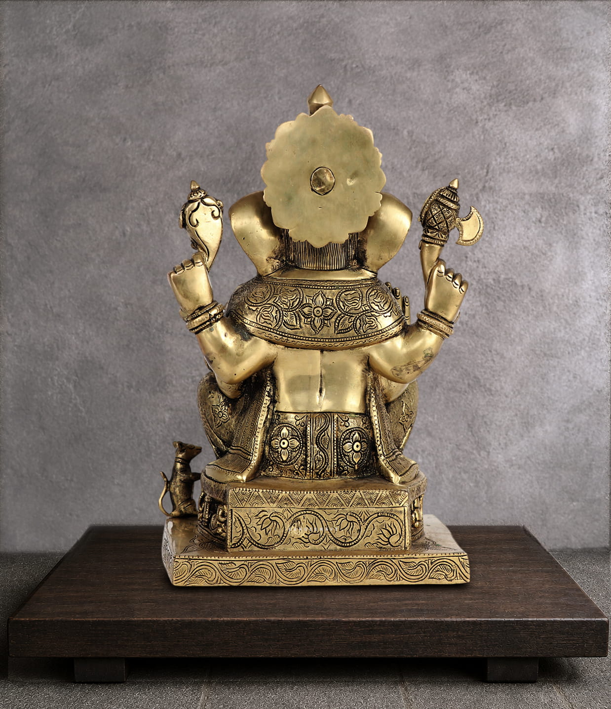 CHOLA INSPIRED GOLDEN BRASS GANESHA - Image 3