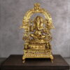 Ganesh Brass Statue Sitting on Sinhasan