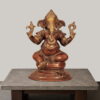 GANGESWAVE LALITASANA BRASS GANESH STATUE