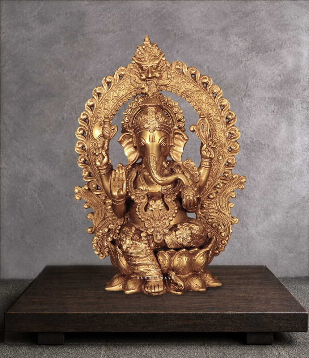 CHOLA INFLUENCE GANESH BRASS STATUE