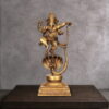 BRASS NRITYA GANESH STATUE ON SERPENT