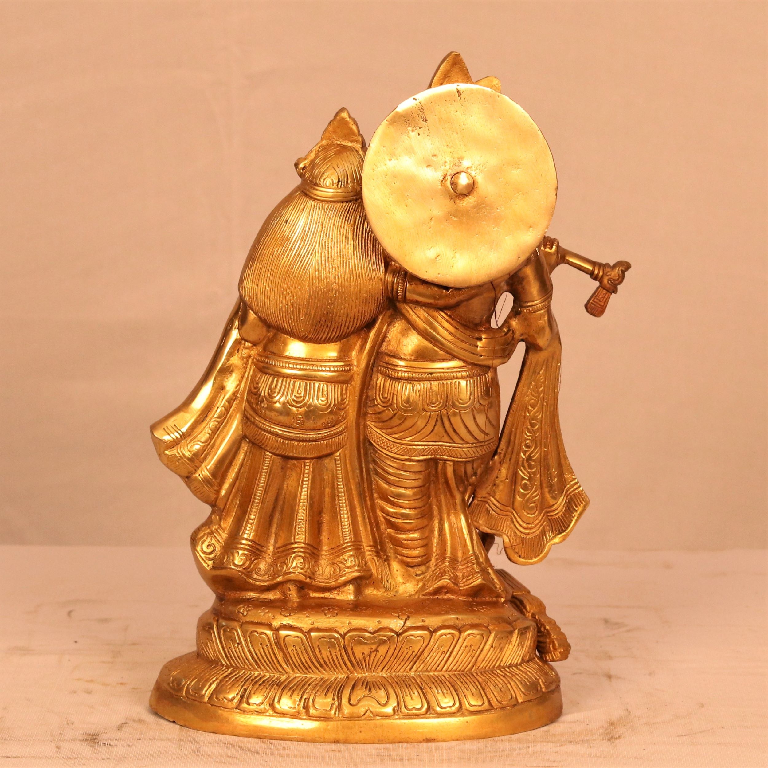 RADHA KRISHNA MAJESTIC BRASS STATUE - Image 3