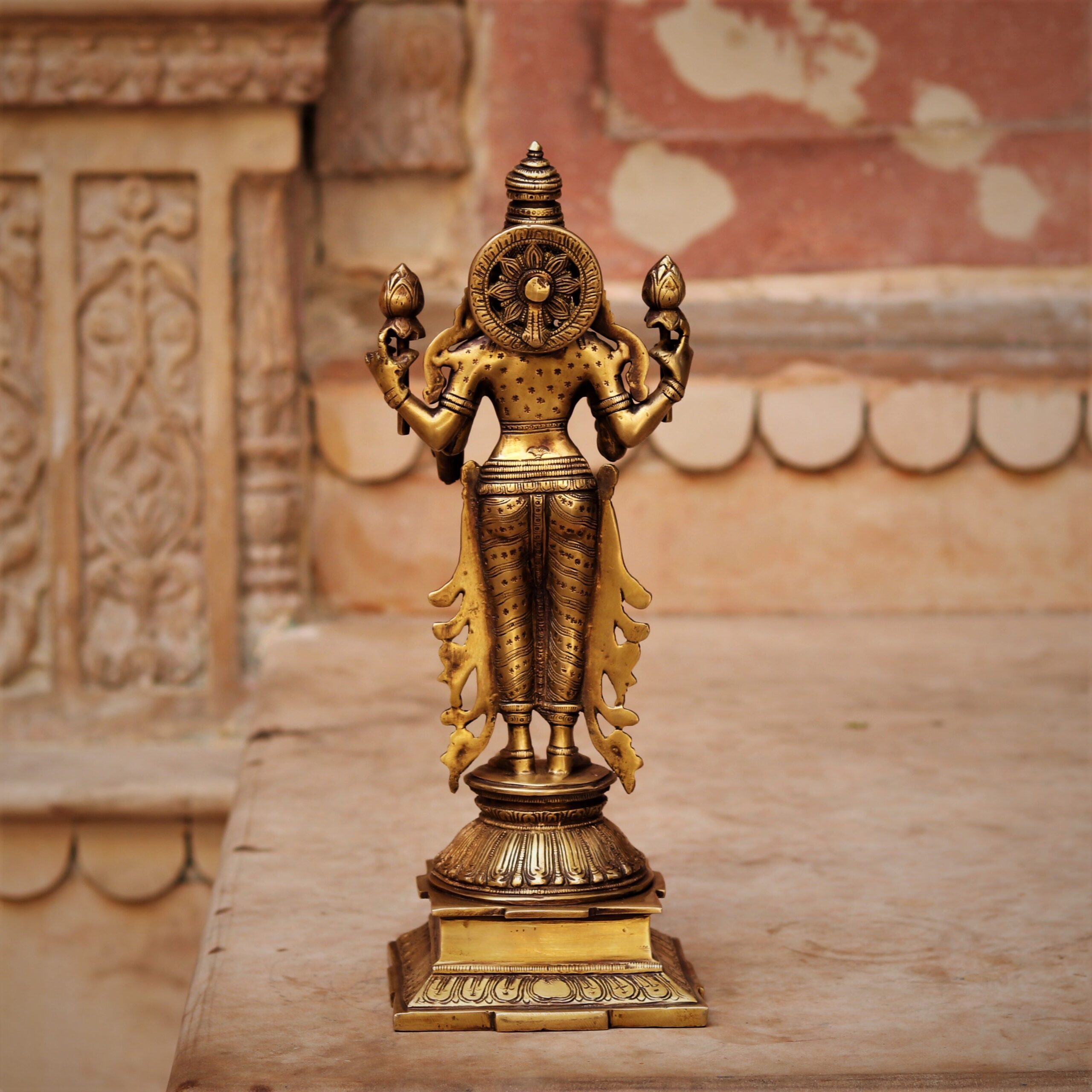 CHOLA ANTIQUE LAXMI BRASS STATUE - Image 3