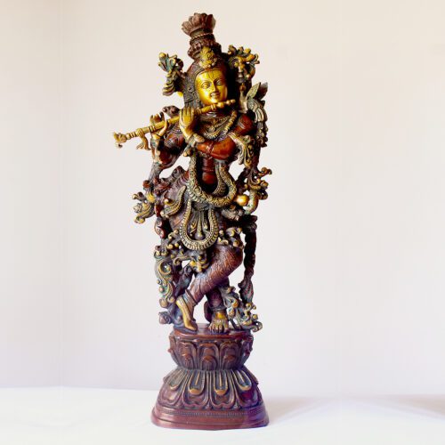KRISHNA CHOLA INSPRIED BRASS STATUE