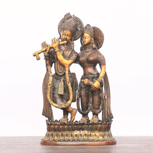 RADHA KRISHNA HANDMADE BRASS STATUE