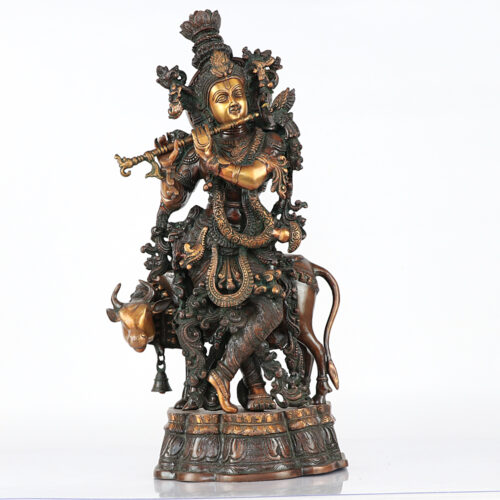 Big Lord Krishna Brass Statue-43 - Buy exclusive brass statues