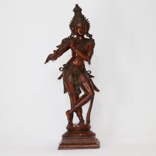 CHOLA INSPIRED KRISHNA BRASS STATUE