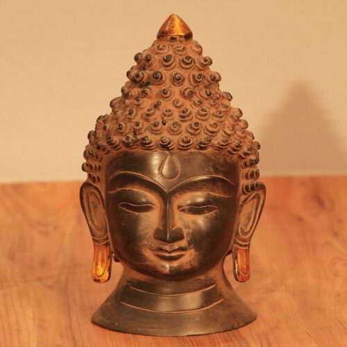 JAKARTAN BRASS BUDDHA FACE DECOR