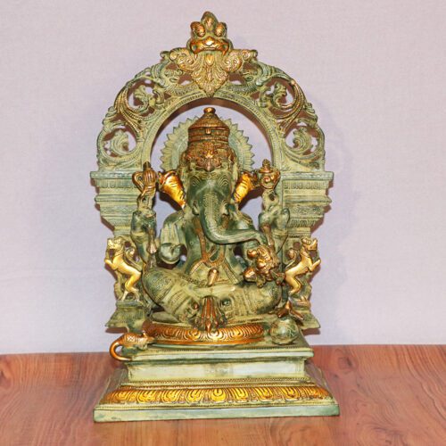 Vintage finished Brass Ganesh Statue