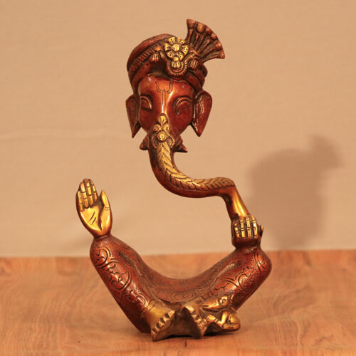 Sitting Brass Ganesha Decorative statue