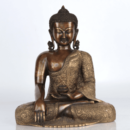 CHOLA INSPIRED BRASS BUDDHA STATUE