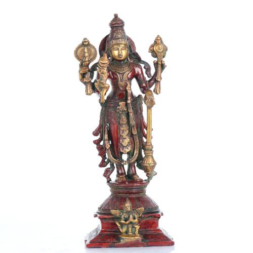 KRISHNA BRASS STATUE WITH GARUDA