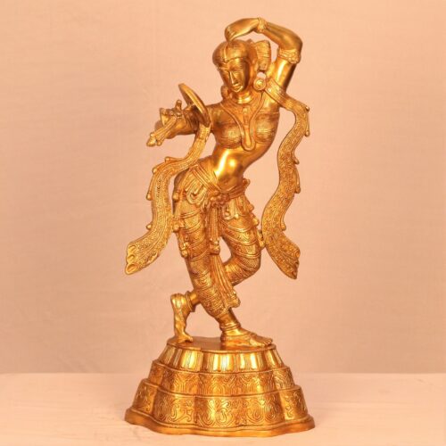 LADY FIGURINE BRASS STATUE