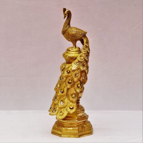 BRASS PEACOCK DECOR