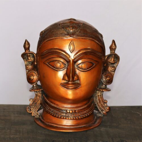 GAURI HEAD BRASS FIGURINE SHOWPIECE