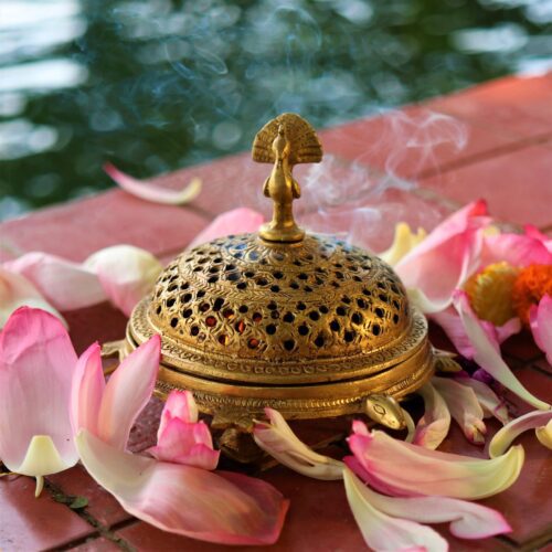 VINTAGE BRASS INCENSE BURNER