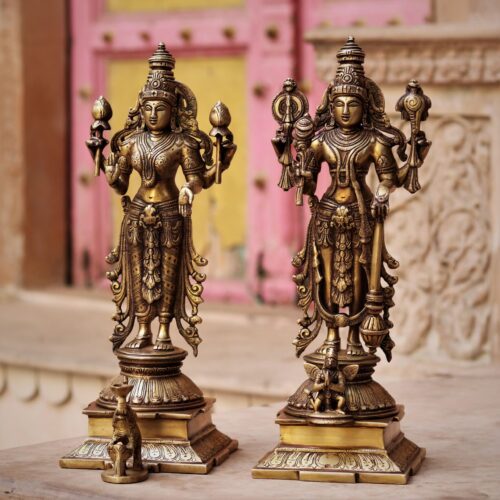 Chola Lakshmi Narayan Brass Statue