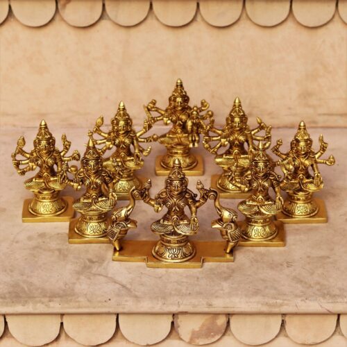 ASTA LAXMI BRASS STATUE