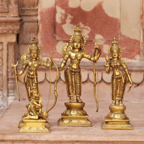 RAM,LAXMAN AND SITA BRASS STATUE