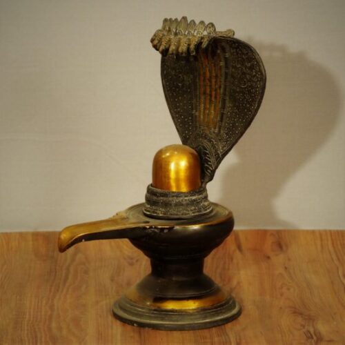BRASS SHIVLING WITH NAAGRAJ