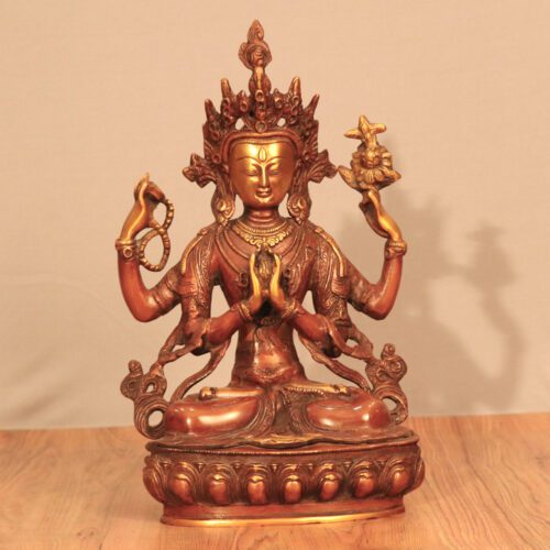MEDITATIVE TARA BRASS STATUE
