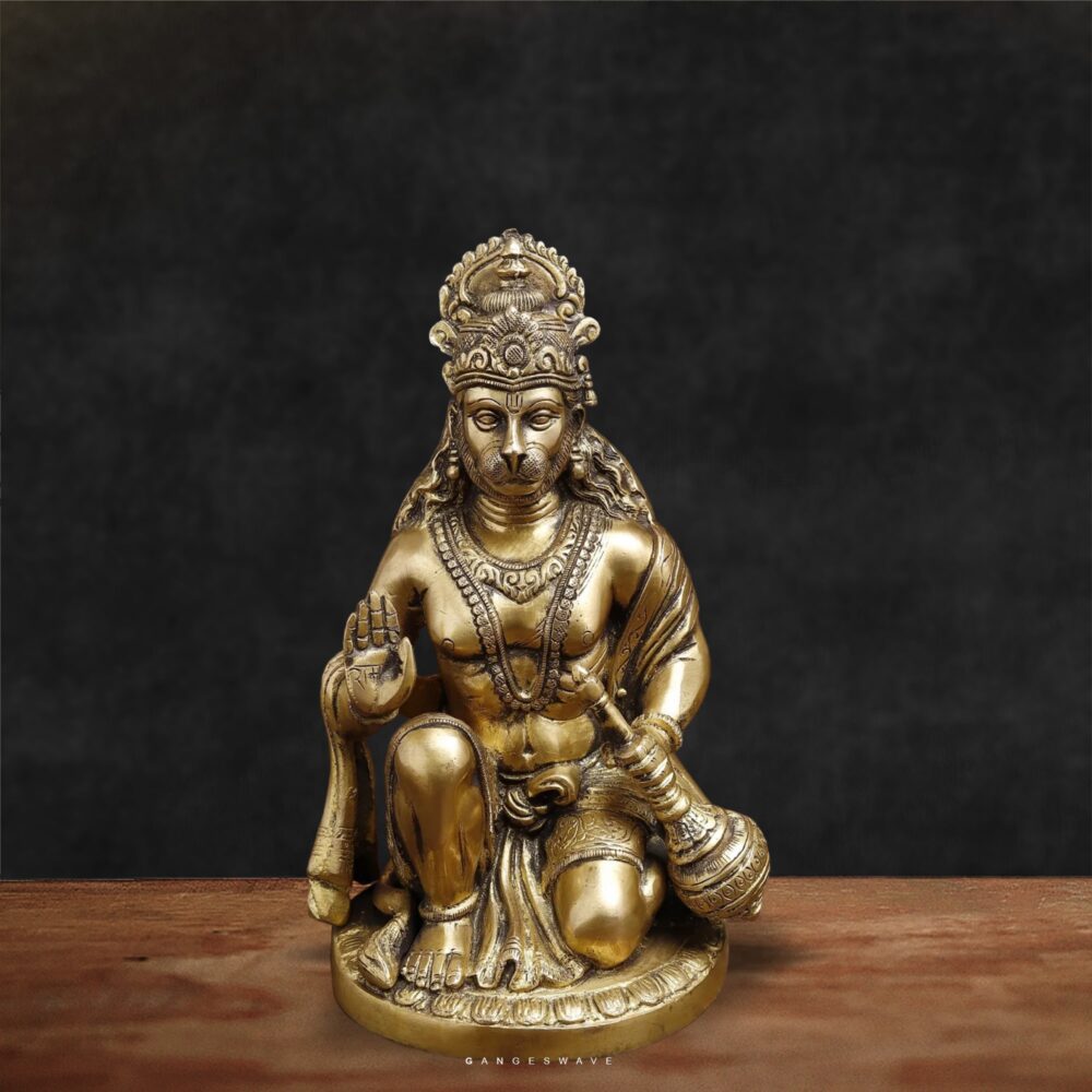 Golden Ganesha Brass Statue