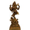 NRITYA GANESH BLACK AND GOLD BRASS STATUE