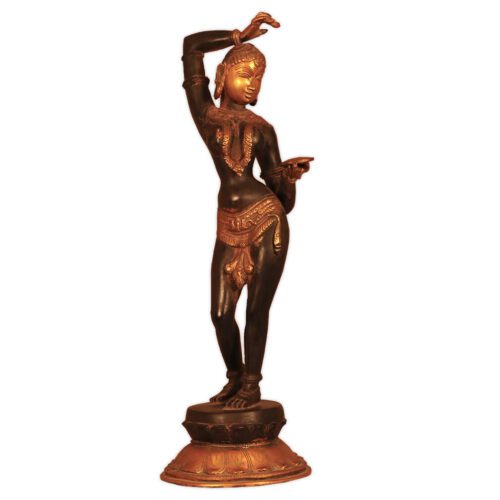 LADY BRASS FIGURINE SHOWPIECE