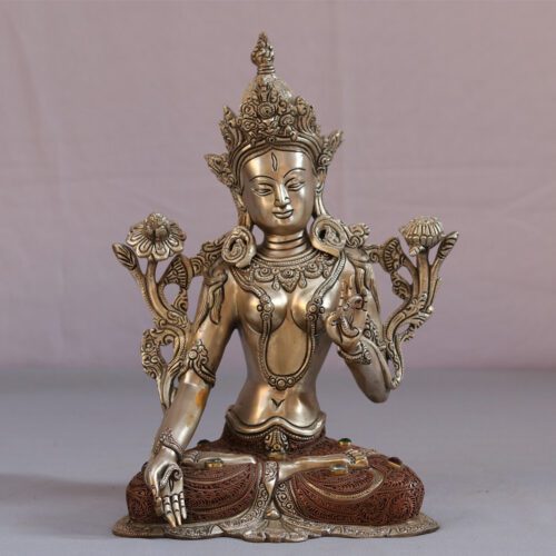 COPPER AND BRASS FILGIRI NEPALI TARA STATUE