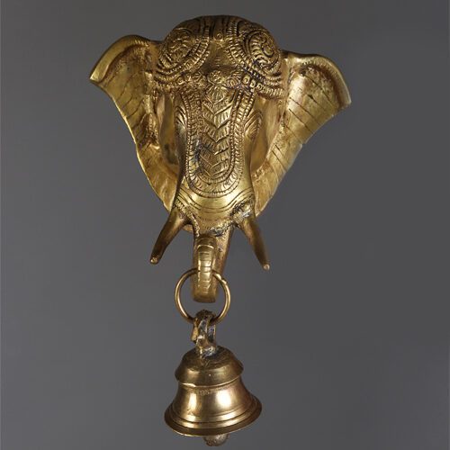 GANESH BRASS WALL  HANGING WITH BELL