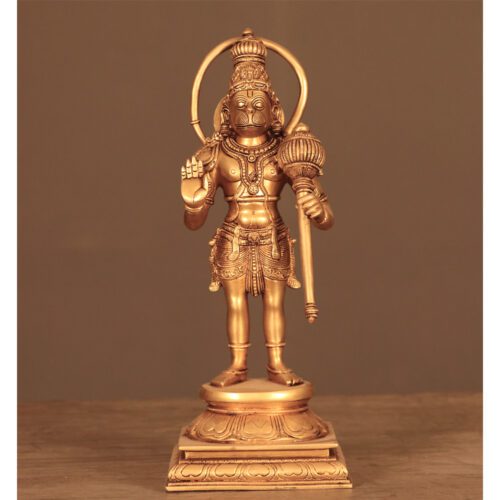 STANDING BRASS HANUMAN STATUE