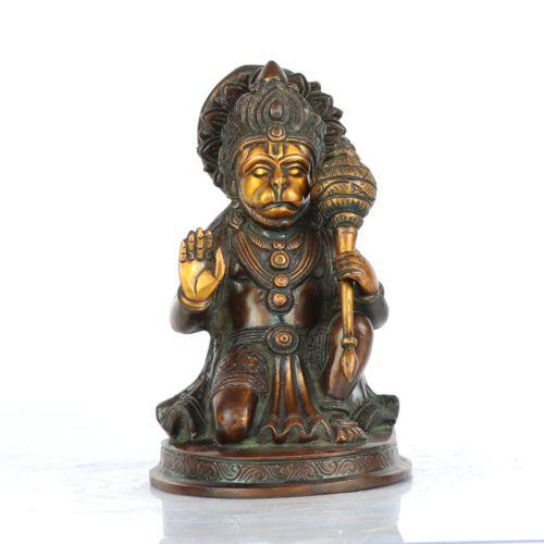 BLESSING HANUMAN BRASS STATUE