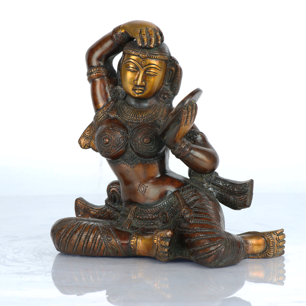 Lady Figurine Brass Decor