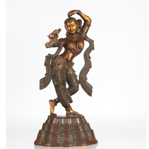 LADY BRASS FIGURINE SHOWPIECE