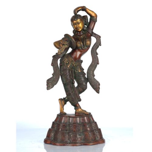 LADY BRASS FIGURINE HOME DECOR