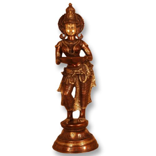 BRASS LADY FIGURINE