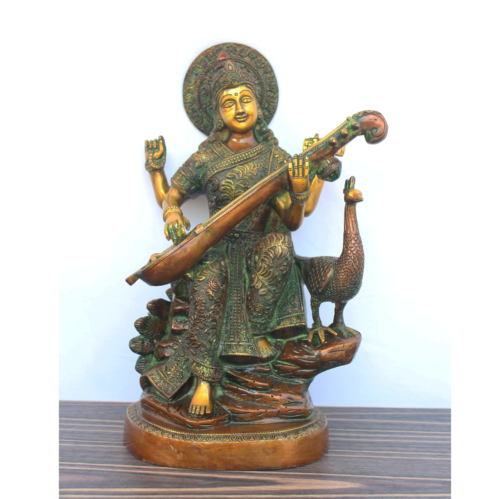 MAA SARASWATI BRASS STATUE Buy exclusive brass statues, collectibles
