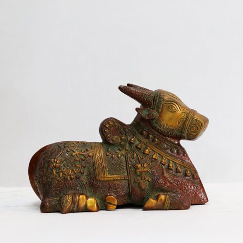 NANDI VINTAGE BRASS STATUE