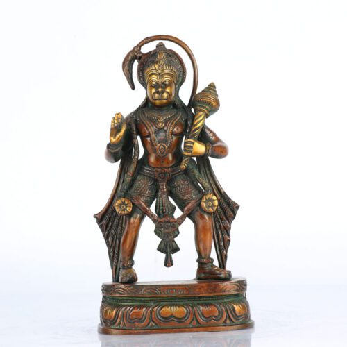 STANDING HANUMAN BRASS STATUE