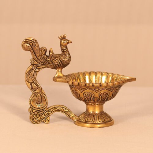 PEACOCK BRASS SINGLE DIYA
