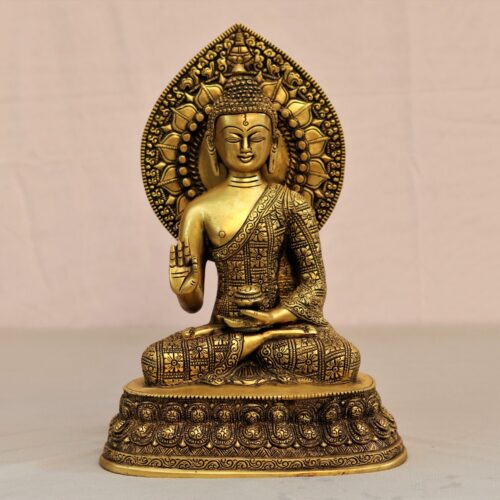 Golden Brass Buddha Statue