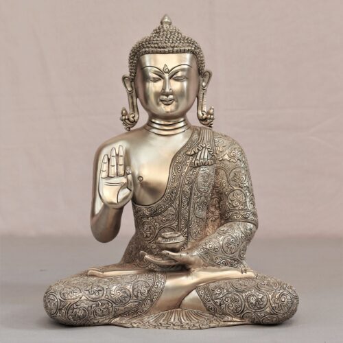 Sitting Buddha Brass Statue