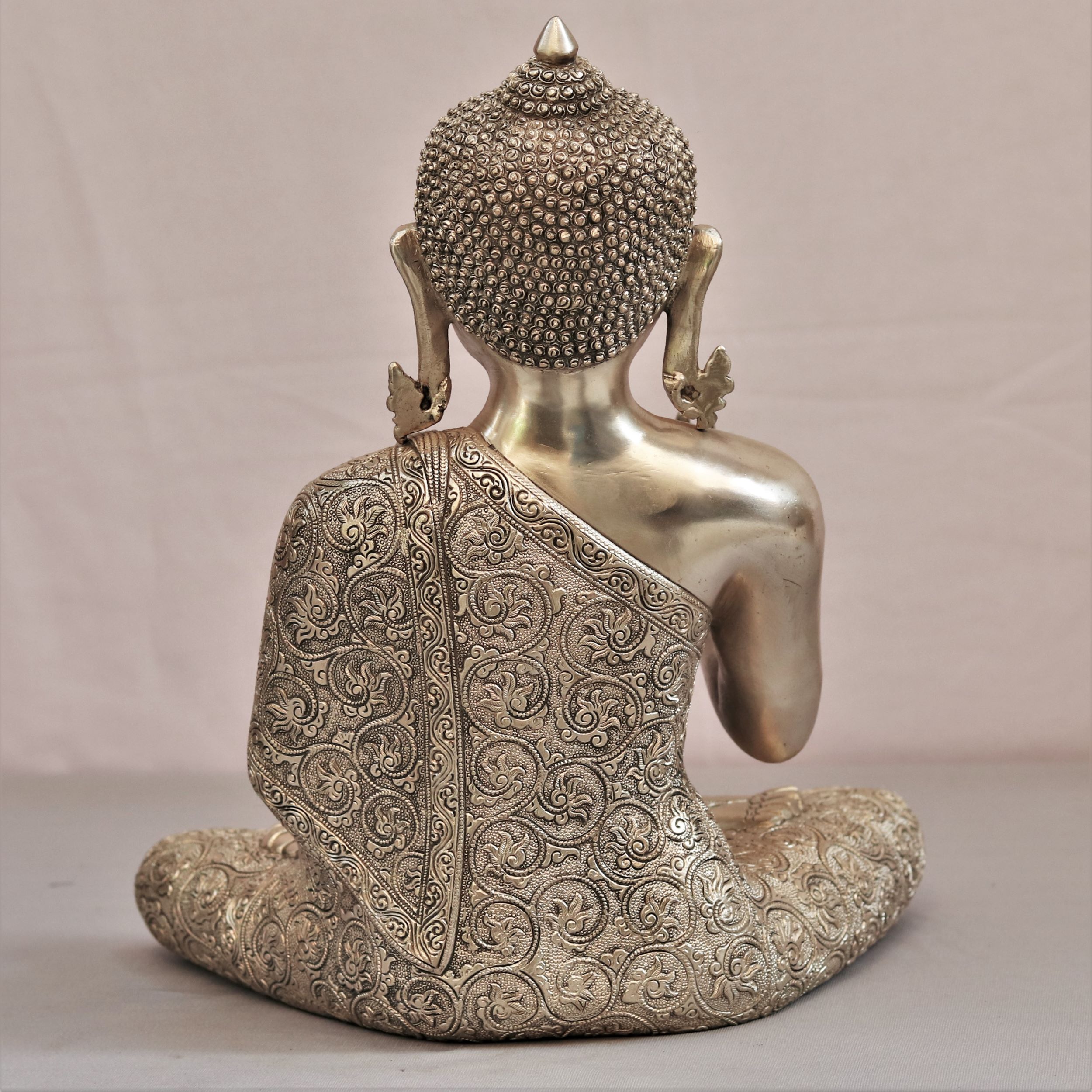 Blessing Buddha Brass Statue - 15 inches - Image 3