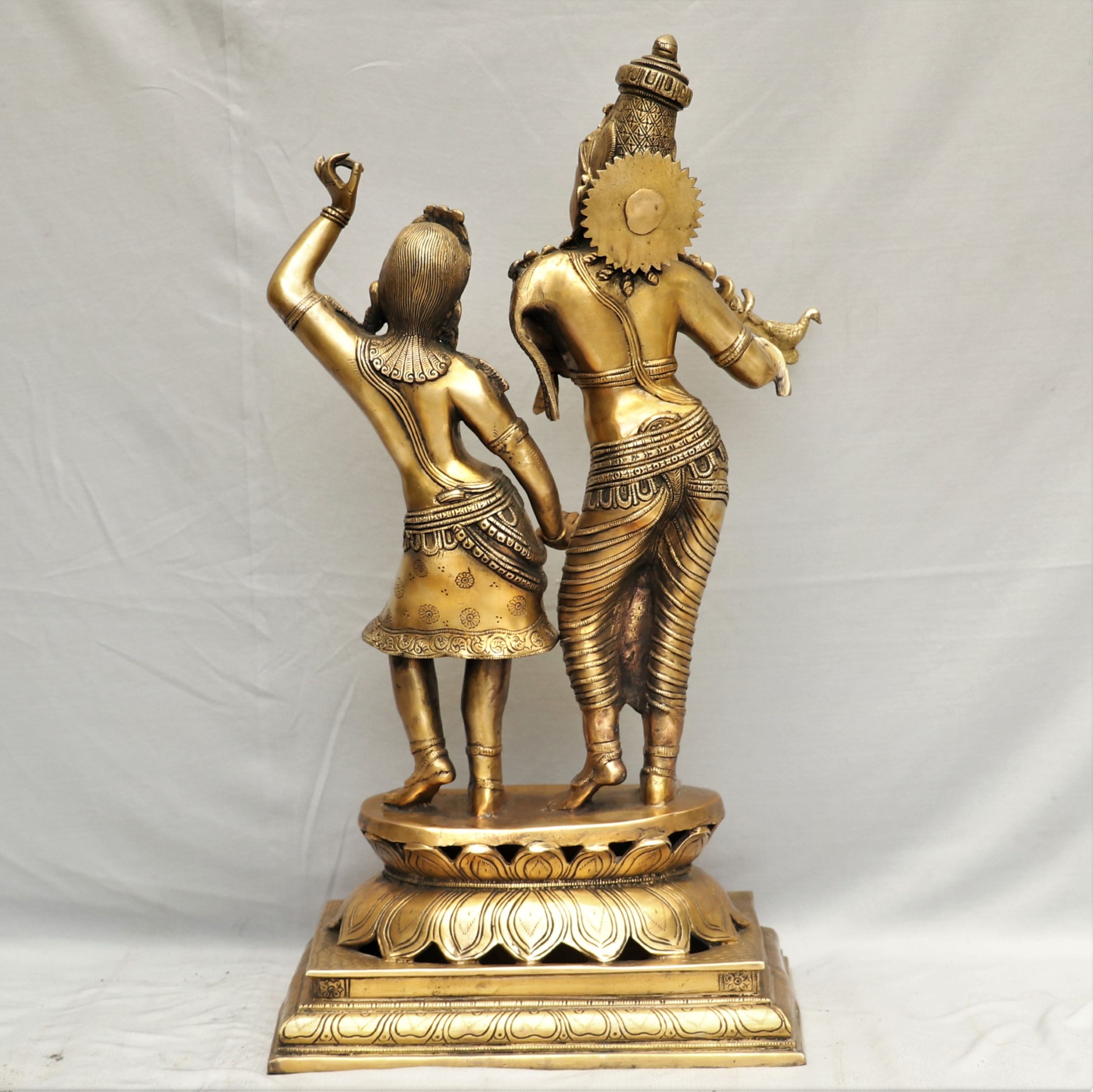 Radha Krishna Superfine Brass Statue - 24 inches - Image 2